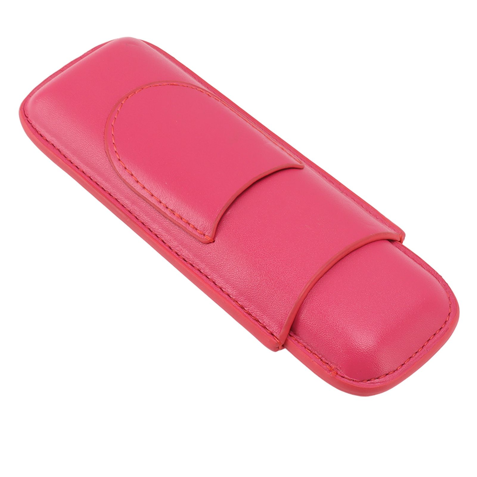 Cigar Case Elegant Vintage Hand Crafted Slim Portable 2 Fingers Cigar Holder for Travel Party Business Pink โ image 2
