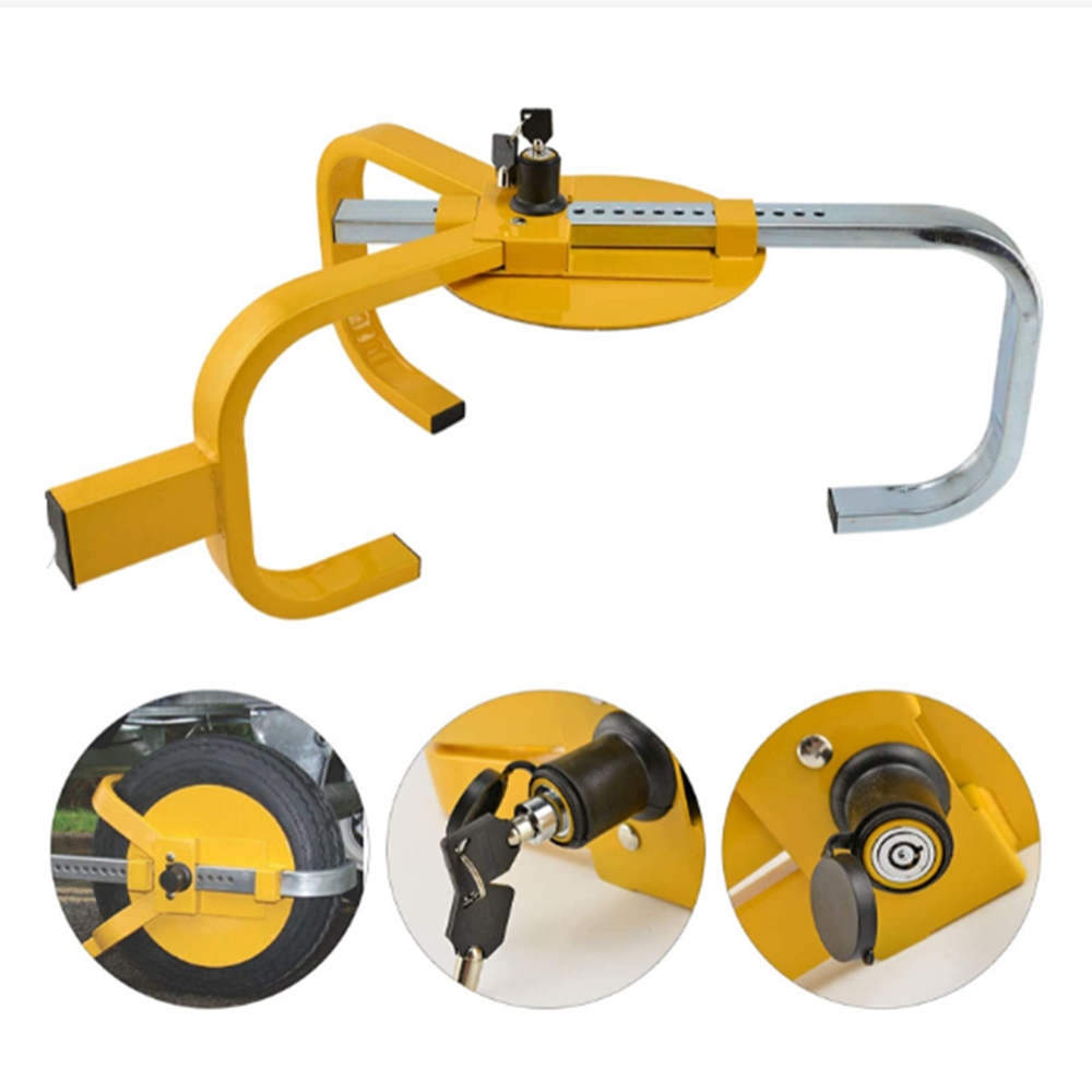Heavy Duty Wheel Defender Lock Clamp Tyre Lock 13" 14" 15" Car Caravan Trailer — image 5