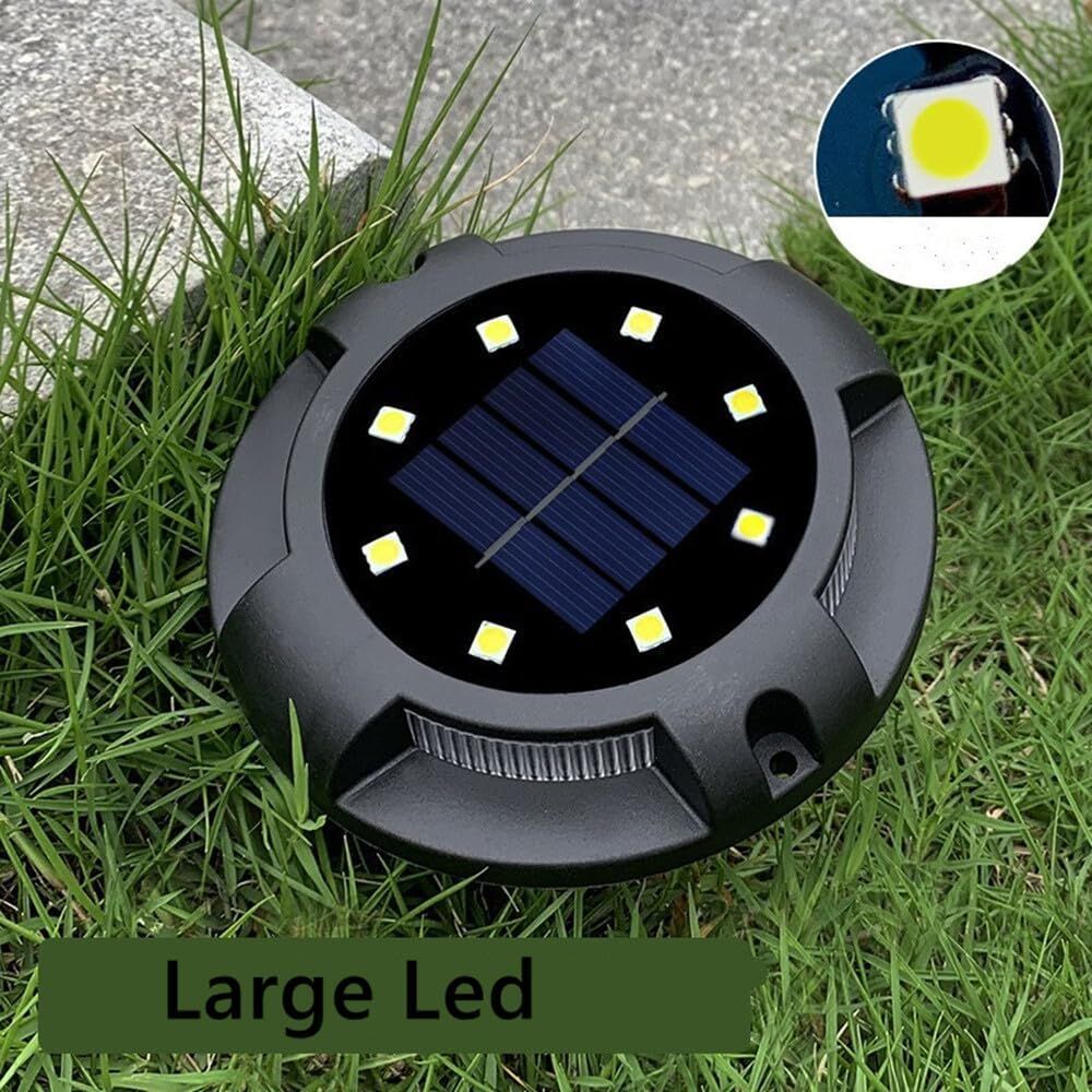 4-Pack Solar Ground Lights: 8-LED Outdoor Garden Pathway Lights with IP65 Waterproof for Lawn, Patio & Landscape — image 4