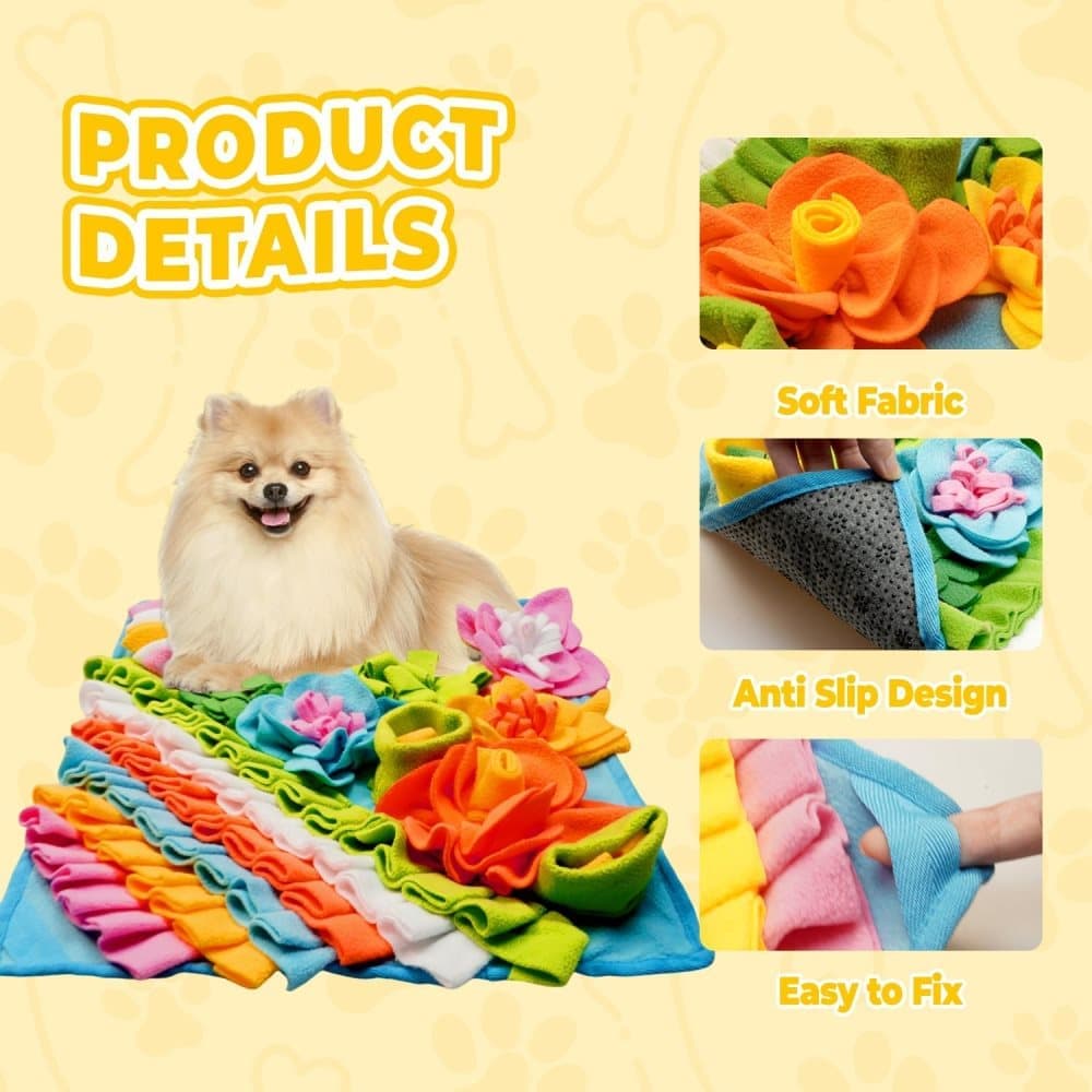 Interactive Slow Feeding Mat for Dogs, Portable Snuff Mat for Foraging Training, Blue — image 3