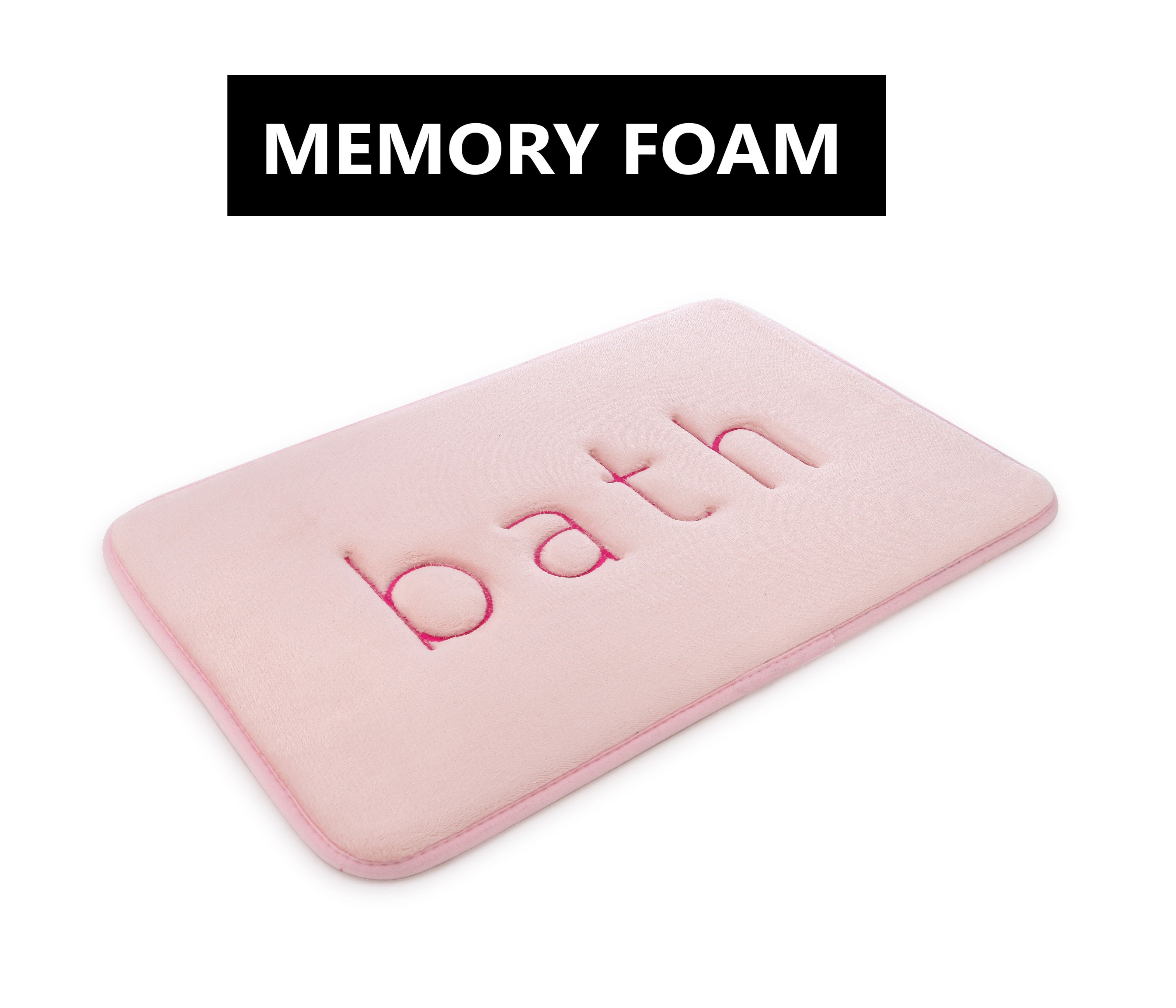 Extra Thick Memory Foam & Super Comfort Bath Rug Mat for Bathroom (60 × 40 cm, Pink) — image 2
