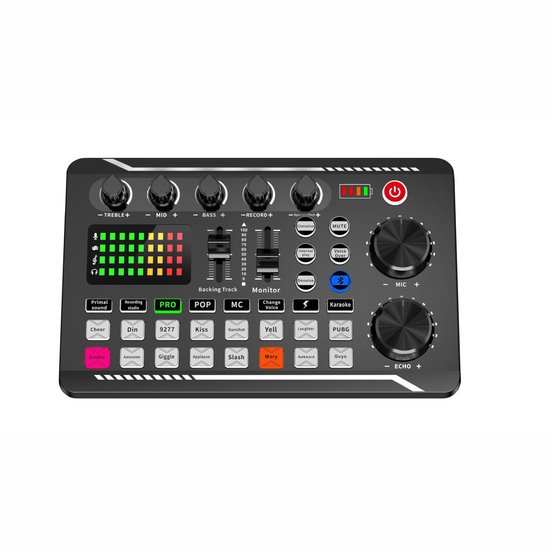 Bluetooth-Compatible Sound Card with Multiple Sound Effects
