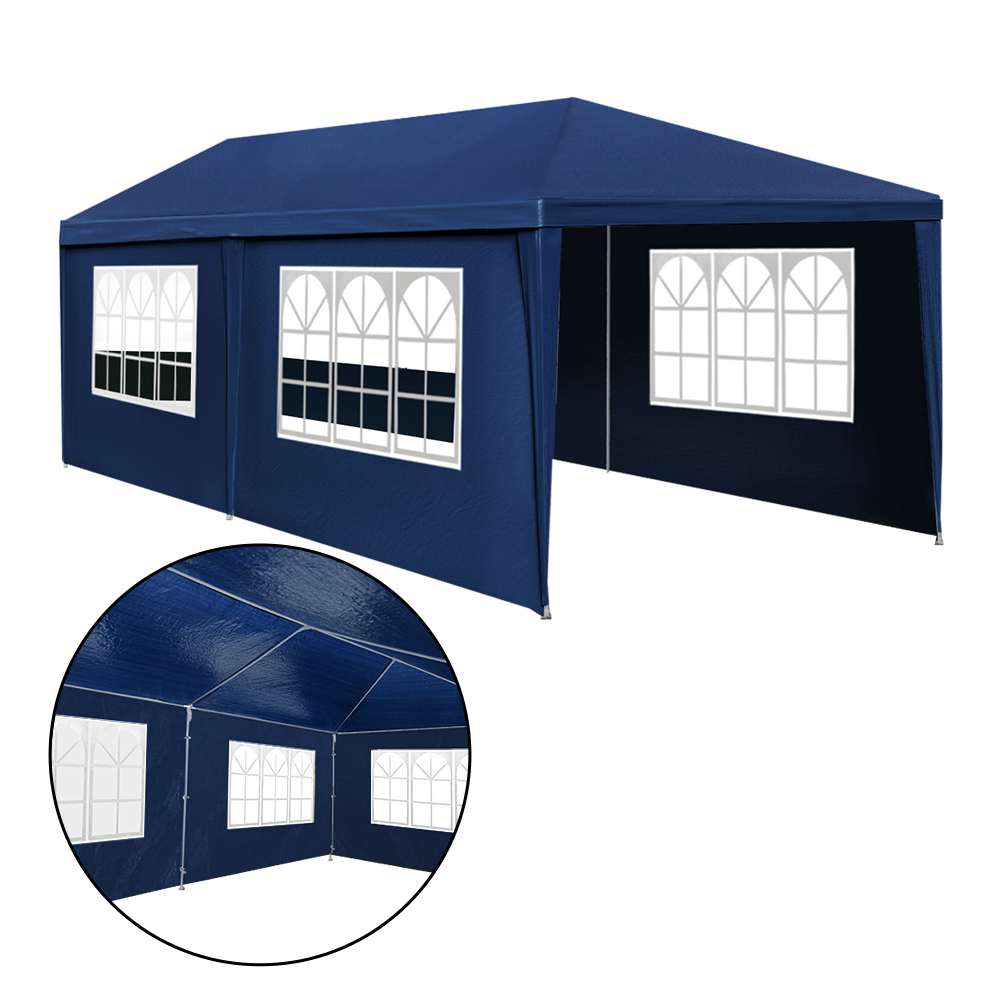 Instahut Gazebo 3x6m Marquee Wedding Party Tent Outdoor Camping Side Wall Canopy 6 Panel Blue — image 2