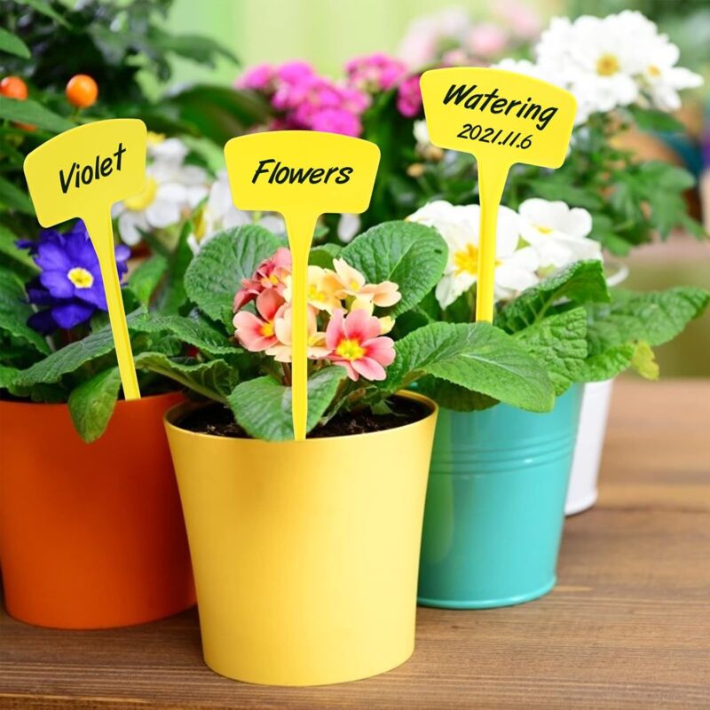 30 pcs 26.5Cm Large Plastic Plant Label,Garden Tags Markers Name,Plant Labels Waterproof Plant Tag Tall Outdoor,Yellow — image 4