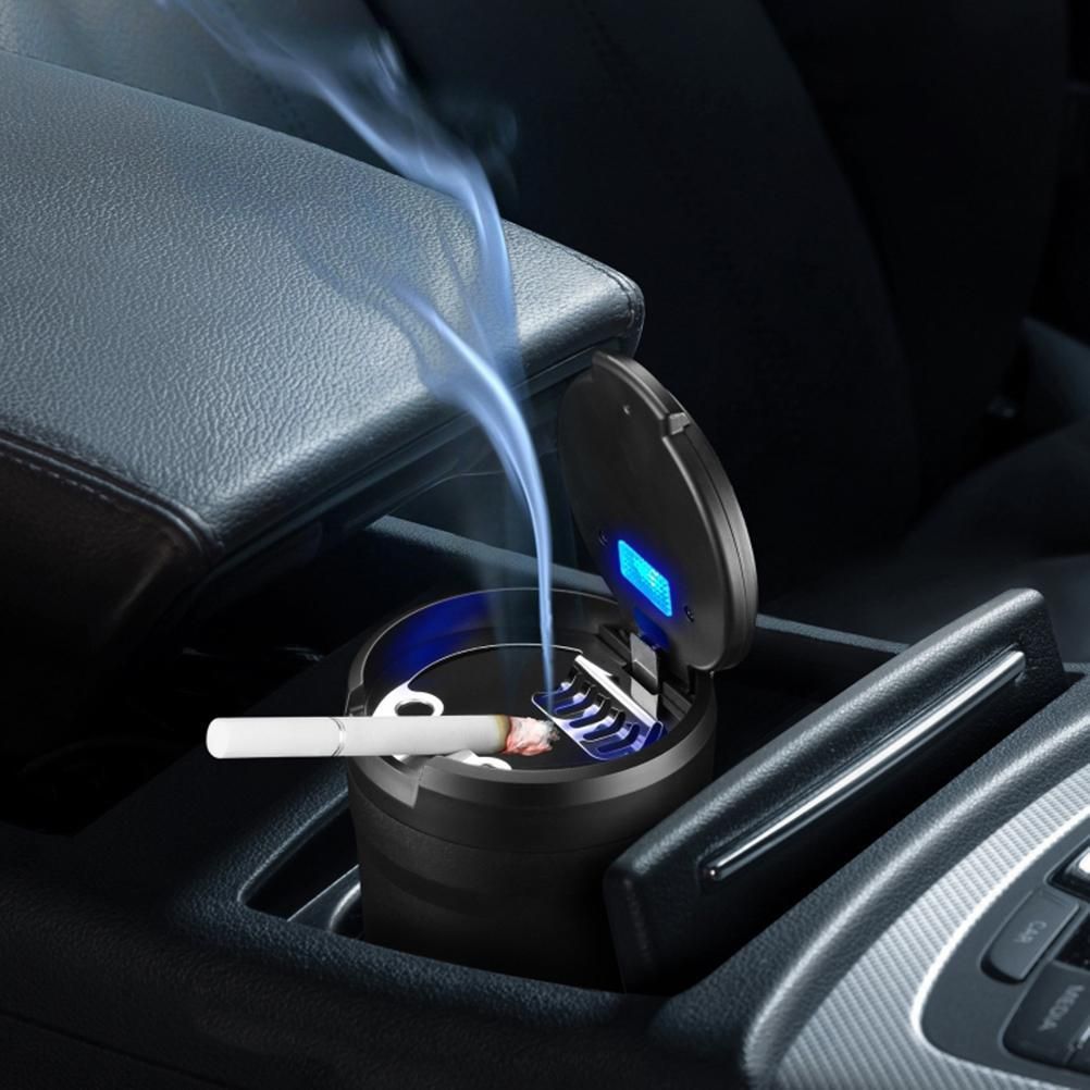 Car Ashtrays with Lid and LED Light Portable Ashtray for Car Mini Car Trash Can Waterproof for Outdoor Travel Home Use โ image 5