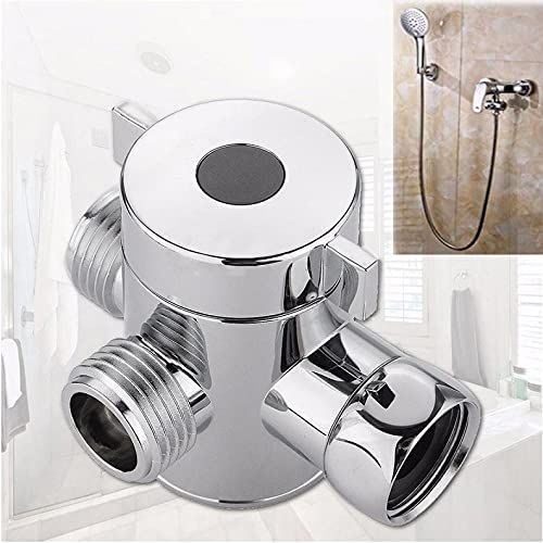 3-Way Shower Diverter Valve, G1/2 Inch T-Adapter Valve Connector, One Inlet And Two Outlets Brass (Silver) โ image 5