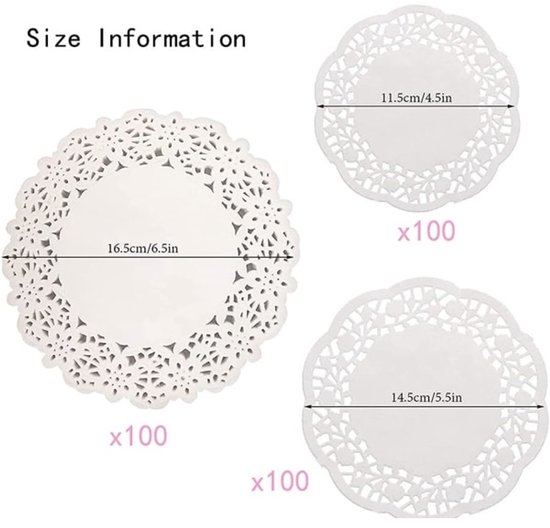 Baking Paper - 300 Sheets - Round Lace Paper - Plate Liner - Oil Absorbing Paper - Kitchen & Household - Baked Fried Foods, Pastry, Cake, Square, Oval โ image 5