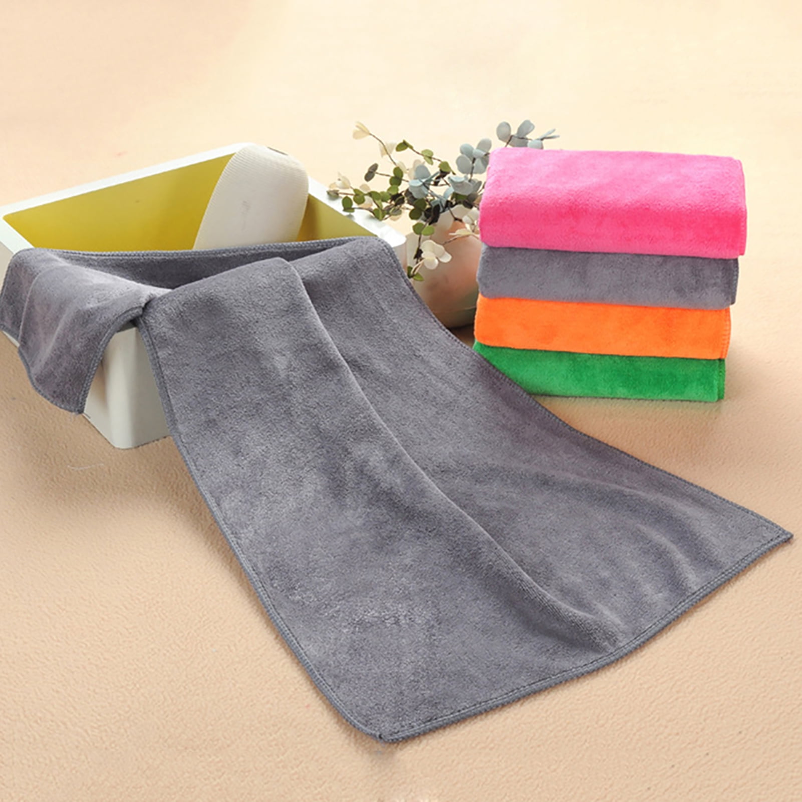 1Pc Microfiber Hair Towel Soft Super Absorbent Microfiber Hair Towel Wraps Women for Gym Black โ image 6
