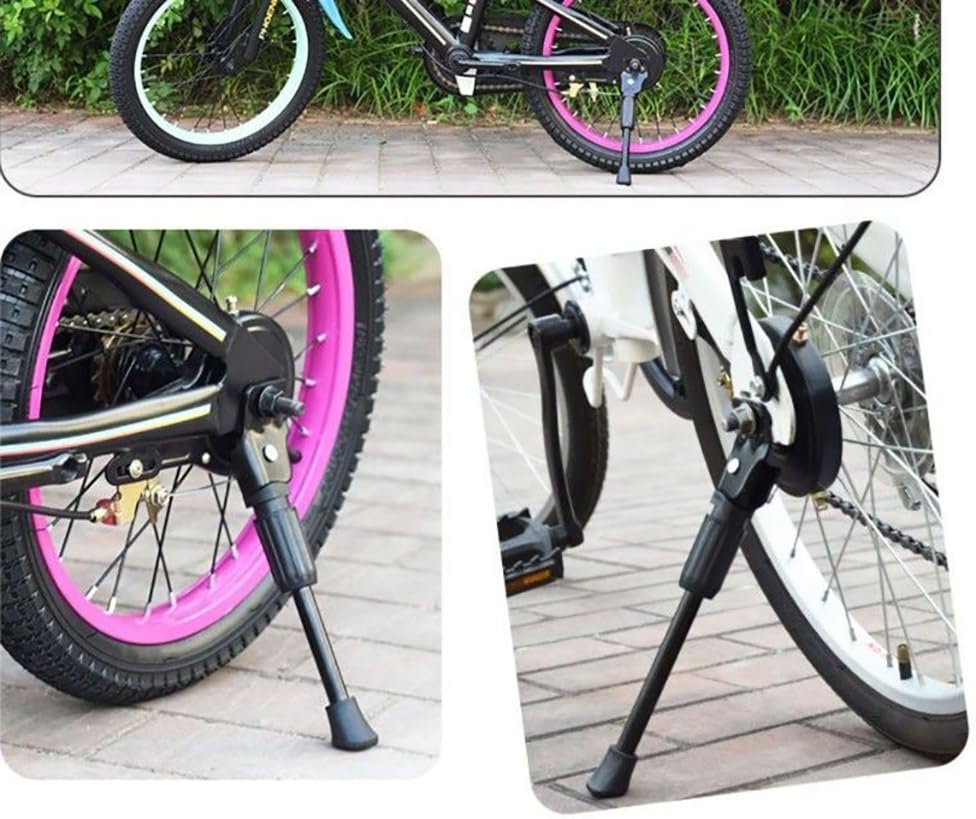 Adjustable Bicycle Kickstand for Kids Bikes, Stable Side Stand Replacement for City and Mountain Bikes, For 14 Inch Wheels, Black — image 6