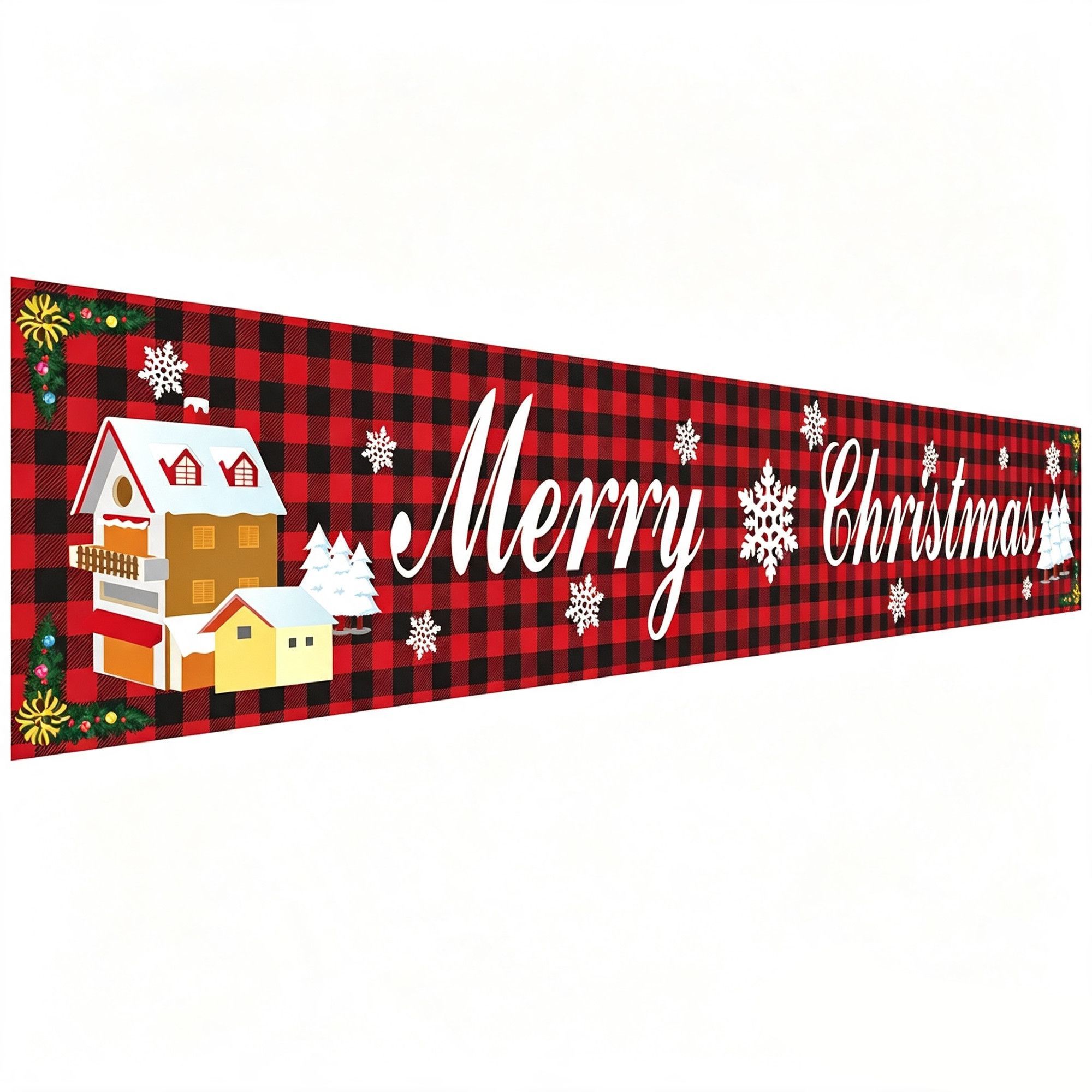 Christmas Party Decorative Banner, Holiday Backdrop Hanging Flag, Size 29648cm GZ01
