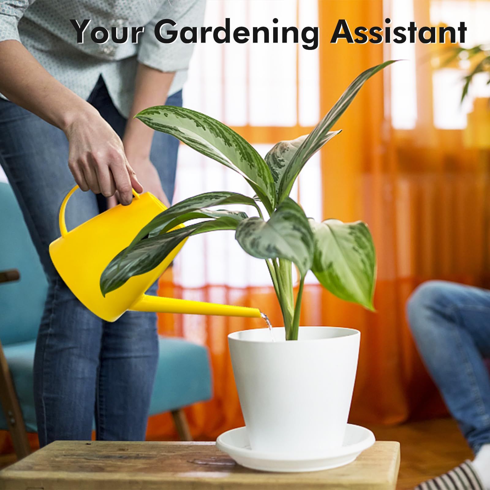 Watering Can for Indoor Outdoor Plants, Modern Small Watering Cans with Removable Nozzle, Long Spout Watering Can โ image 3