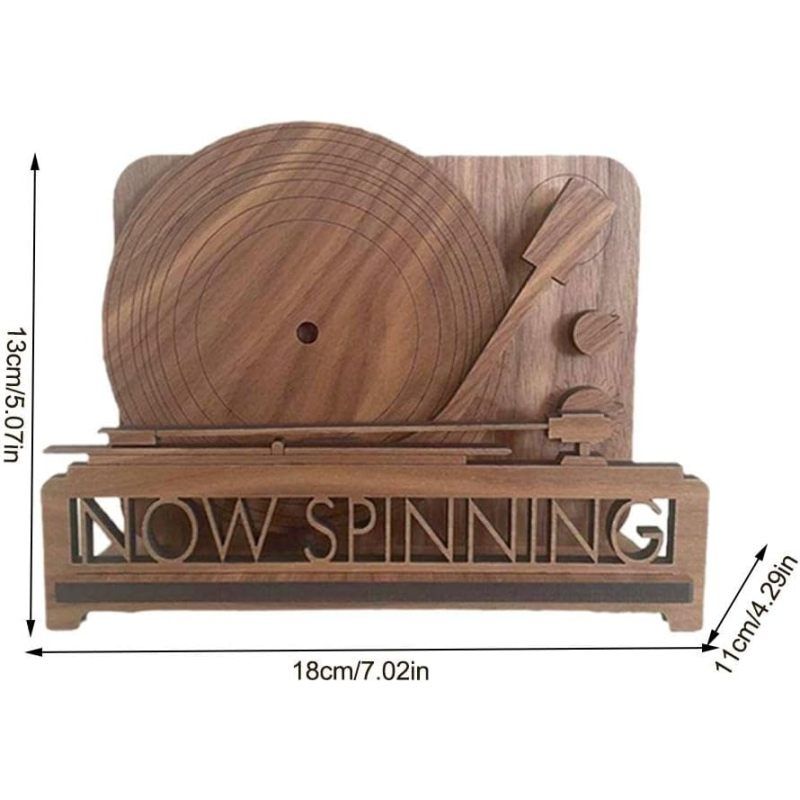 Now Vinyl Record Stand,Hand Crafted Display Storage Holder,Album Record Display,3D Vintage Minimalist Holder Display — image 4
