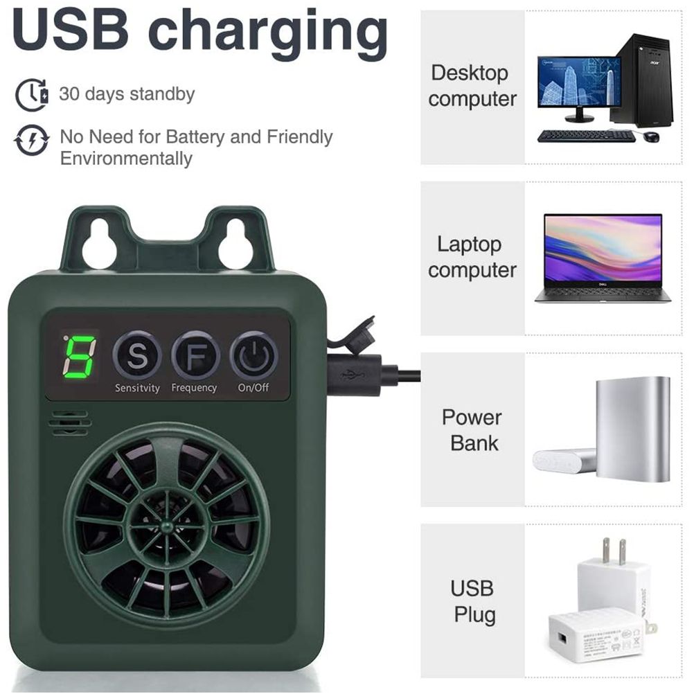 Ultrasonic Anti Barking Device Ultrasonic Stop Barking Device with 4 Sensitivity Adjustable Levels USB Rechargeable Dog Bark Control โ image 6