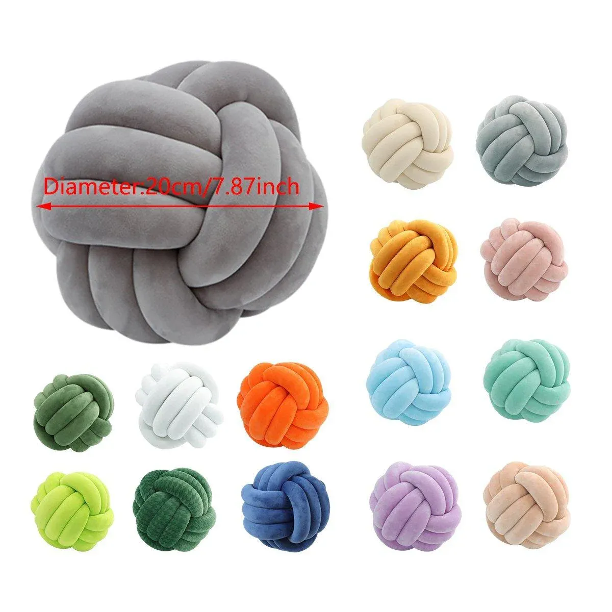 Three-Strand Braided Round Pillow Sofa Cushion Decorative Pillow for Living Room - Curcuma — image 4