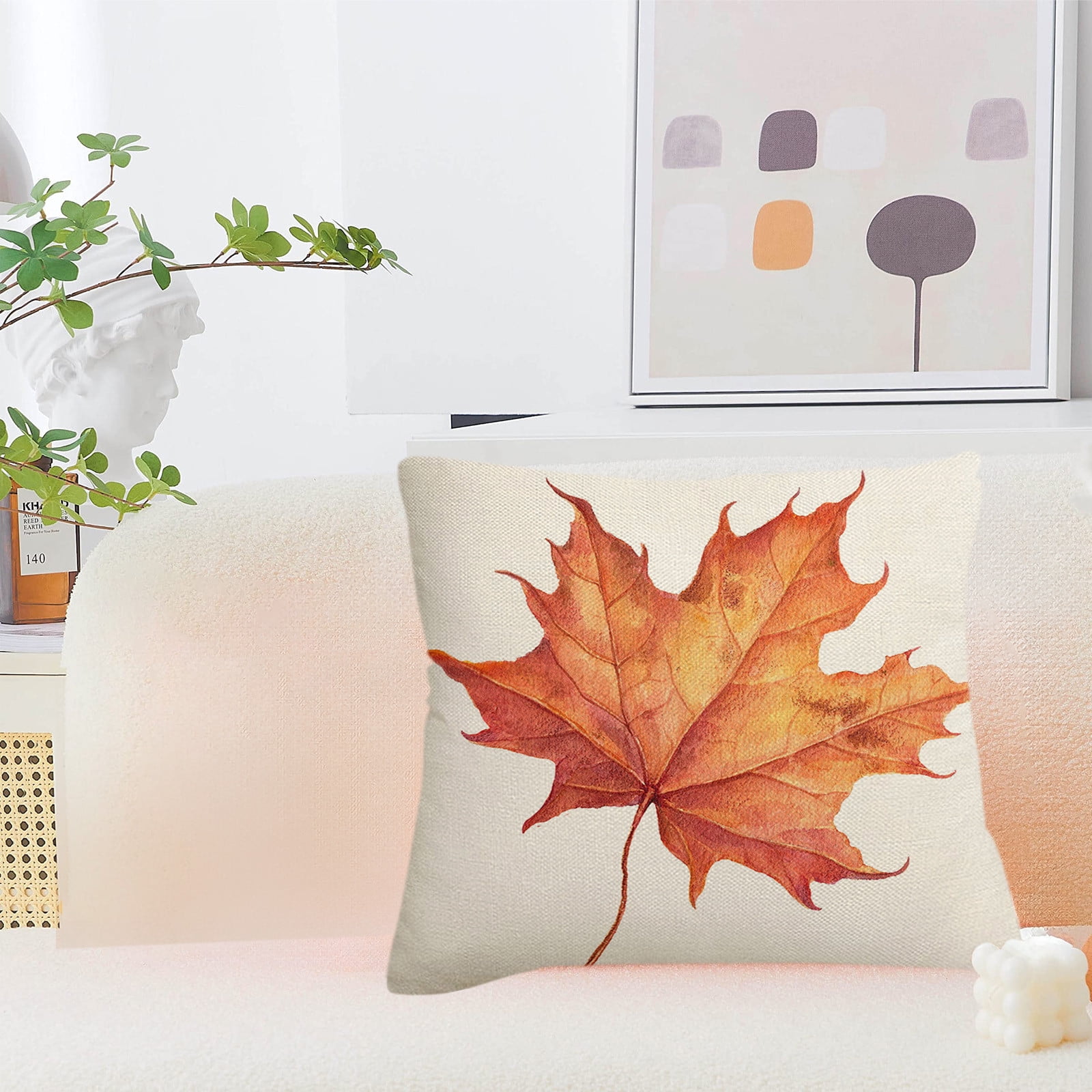 Fall Pillow Covers 18 x 18 inch Pumpkin Maple leaves Throw Pillow Covers Outdoor Autumn Thanksgiving Harvest Farmhouse Pillowcase Cushion Case for Home Sofa โ image 6