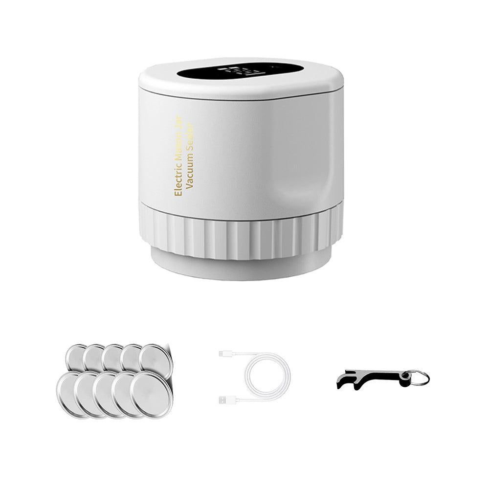 Electric Mason Vacuum Sealer Kit Digital Display Vacuum Sealer Food Storage White β image 4
