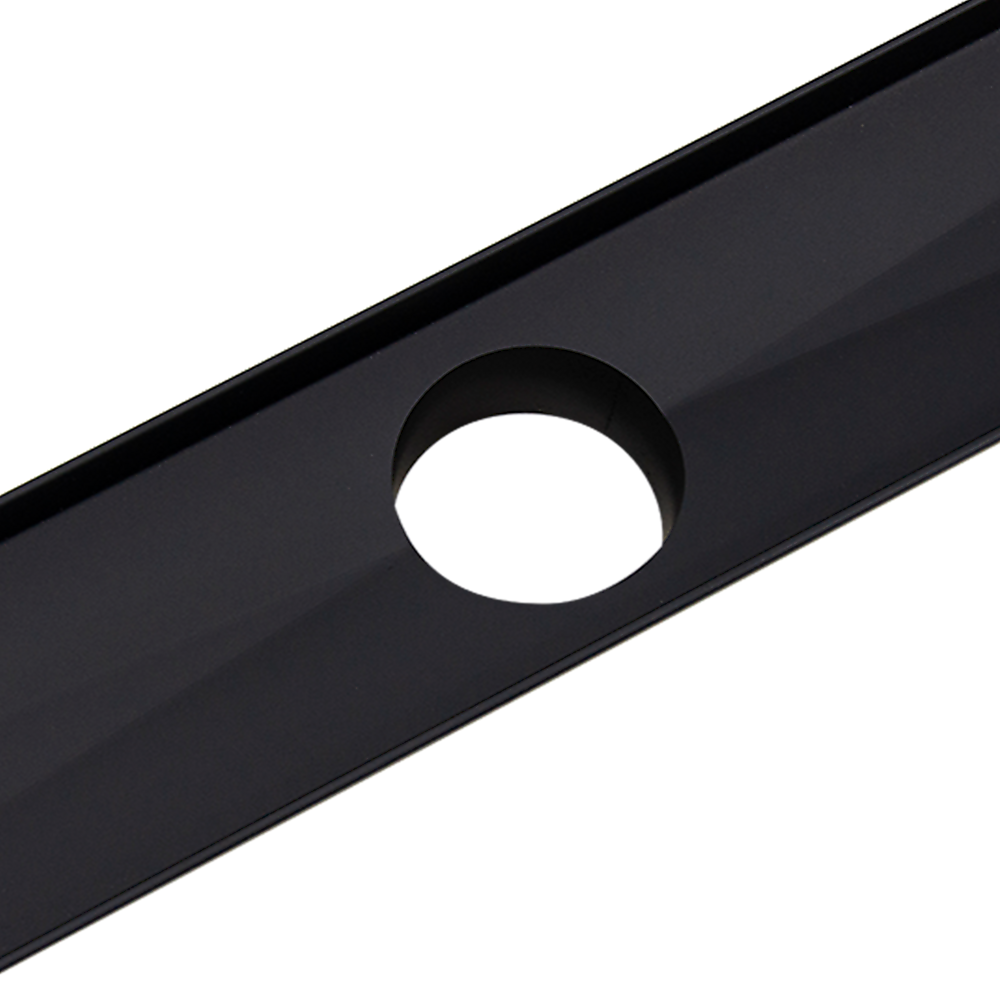 1000mm Bathroom Shower Black Grate Drain w/Centre outlet Floor Waste Square Pattern โ image 4