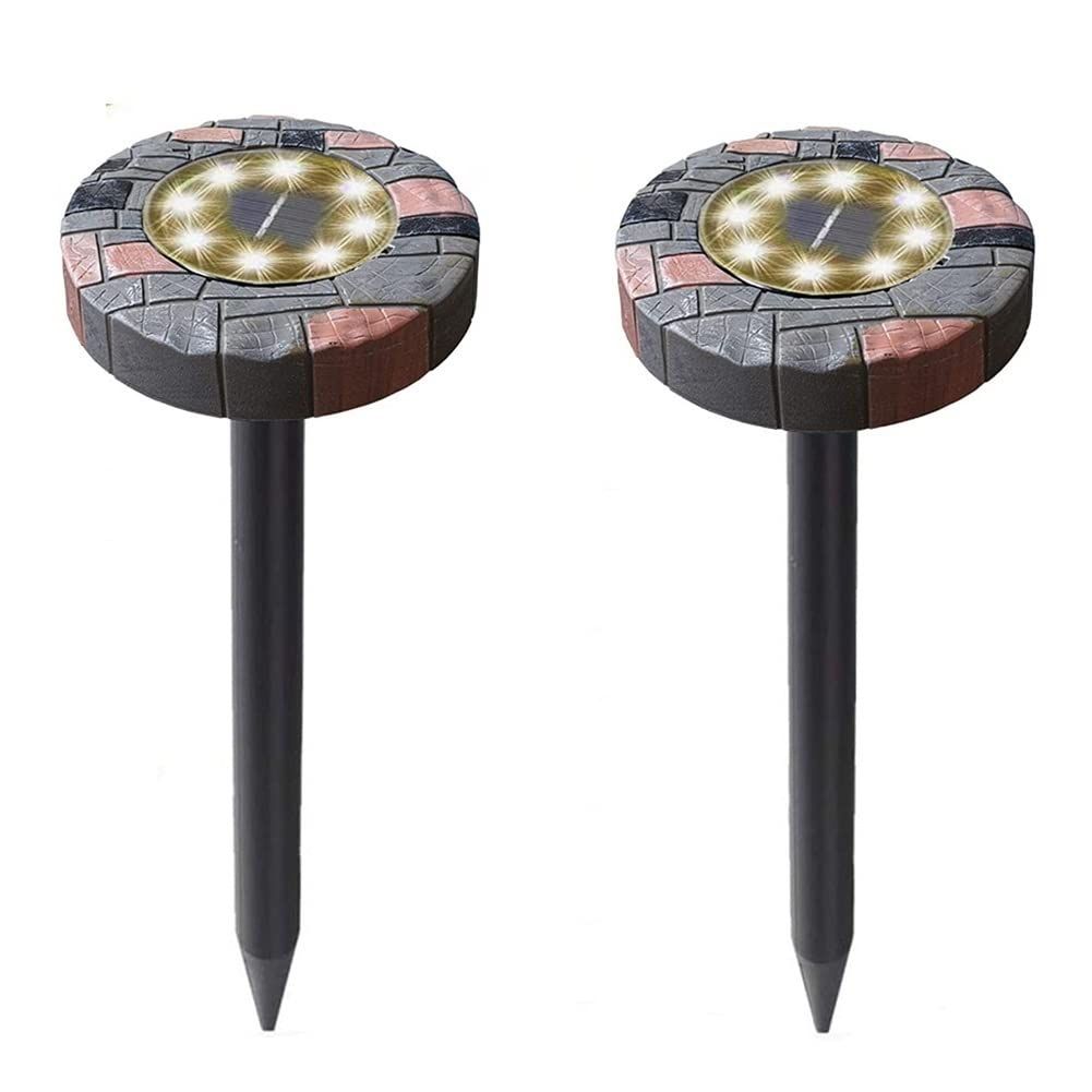 2pcs String Lights, Outdoor String Solar Powered Fairy Lights Waterproof Garden Decorative Lights, Garden ( White Light)