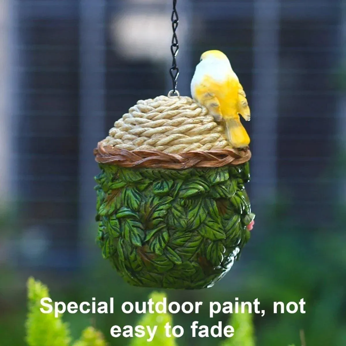 Resin Hanging Birdhouse Outdoor Garden Birdhouse for Birds Wild Birds Nesting โ image 6