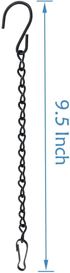 10 Pack 9.5 Inch Black Hanging Chains, Garden Plant Hangers for Hanging Bird Feeders, Billboards, Chalkboards, Basket, Planters, Lanterns, Wind Chimes and — image 6