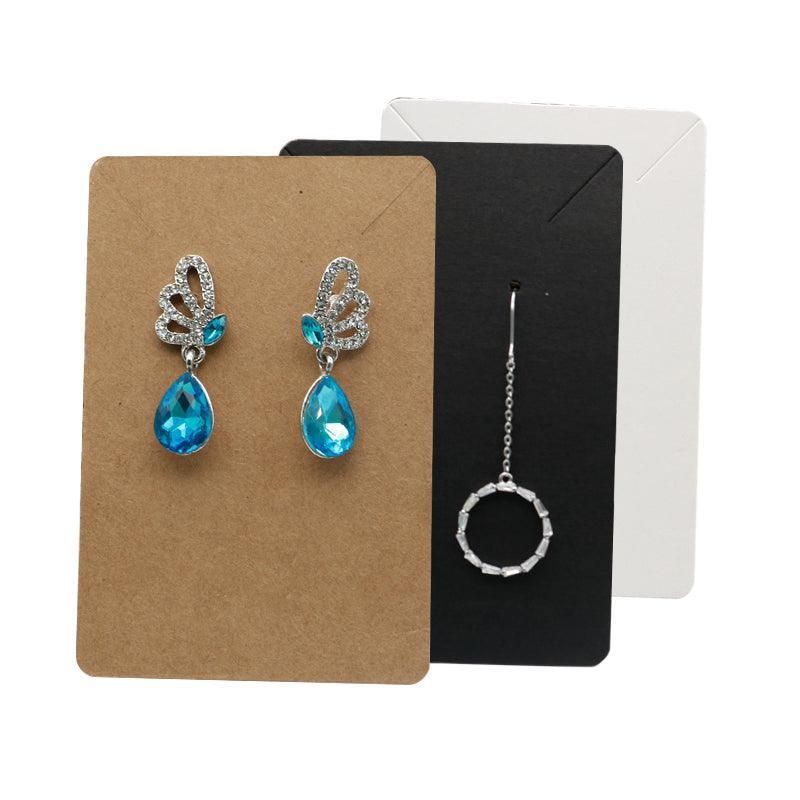 40pcs Jewellery Display Cards Necklace Earring Holder Kraft Paper 6x9cm - Yellow — image 3
