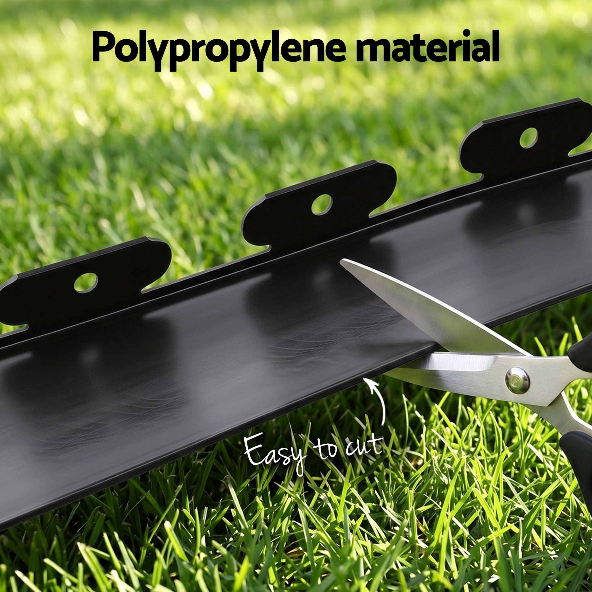 Green Fingers Garden Edging 33ft 30pcs Flexible Garden Border Plastic Lawn Edging Black — image 5