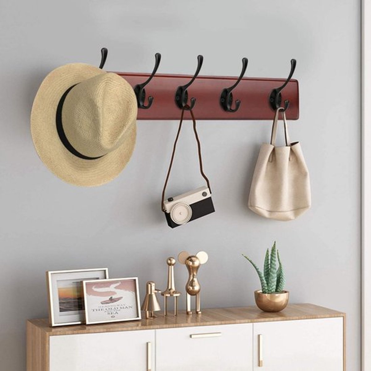 Hooks - Hanging Hooks - Set of 10 - Double Hook Design - Hanging Hooks - Wall Hooks - Coat Hook - Coat Rack Hooks - Key Hook - Wall Hooks - Towel — image 5