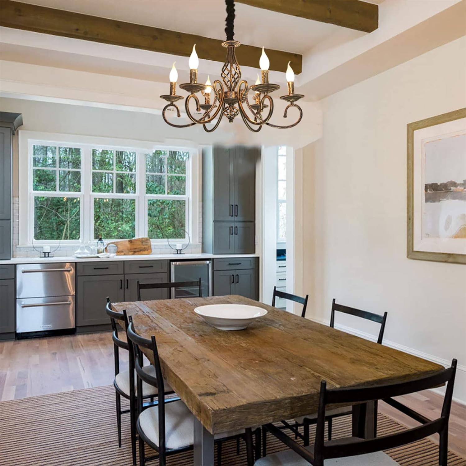 Rustic Chandeliers,6 -Light, French Country — image 5