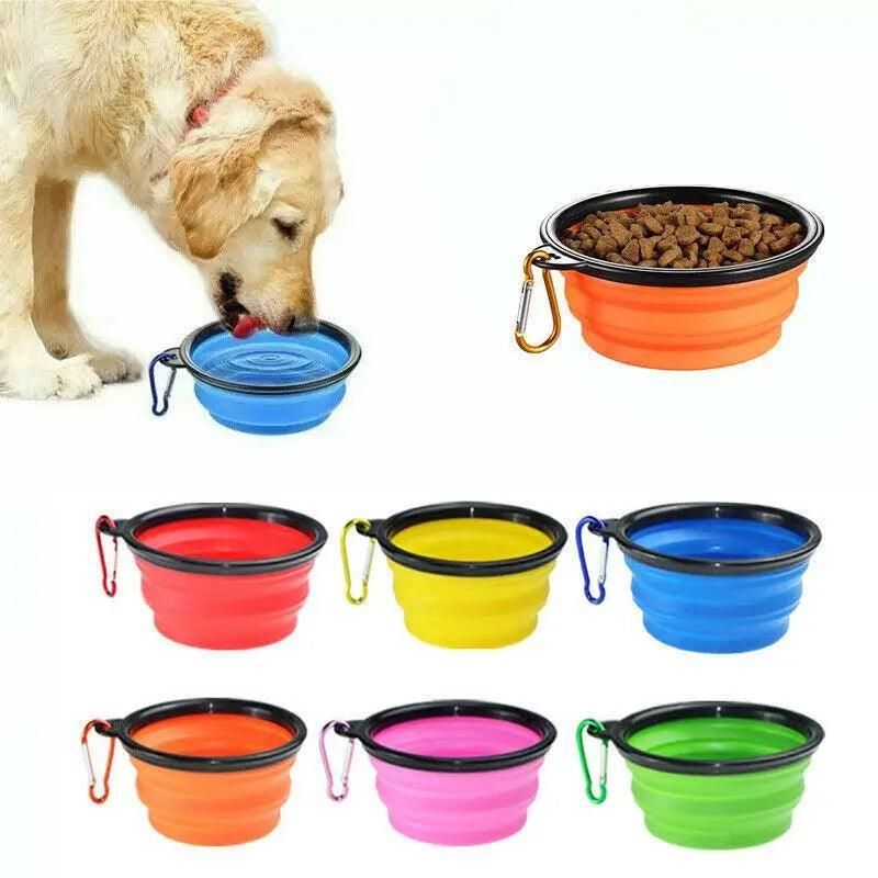 Foldable Silicone Pet Bowl Portable Travel Feeder for Dog and Cat - Pink โ image 6