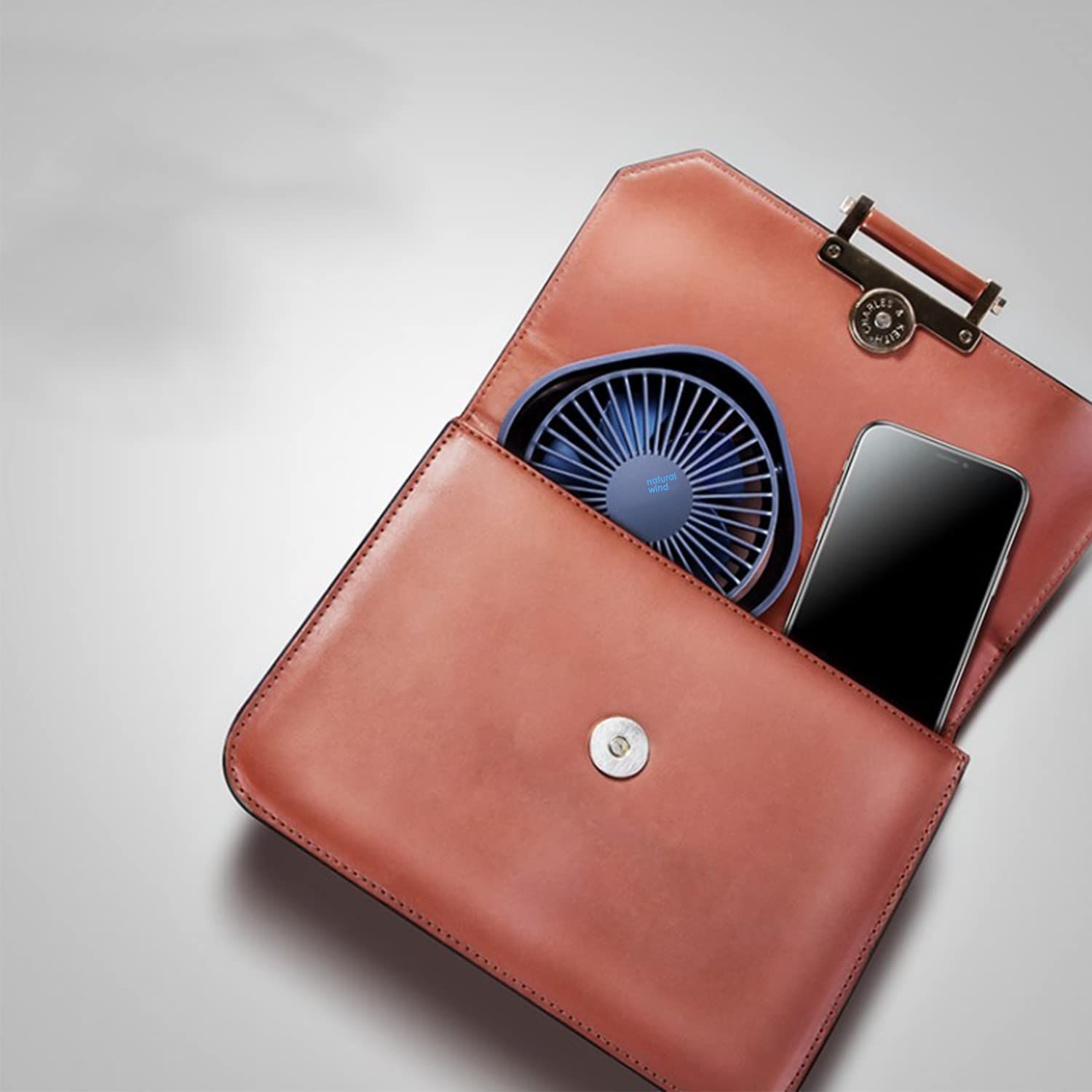 Small USB Fan Small Quiet Portable USB Powered ONLY (No Battery), Cooling Speed Setting 360° Adjustable, Blue — image 5