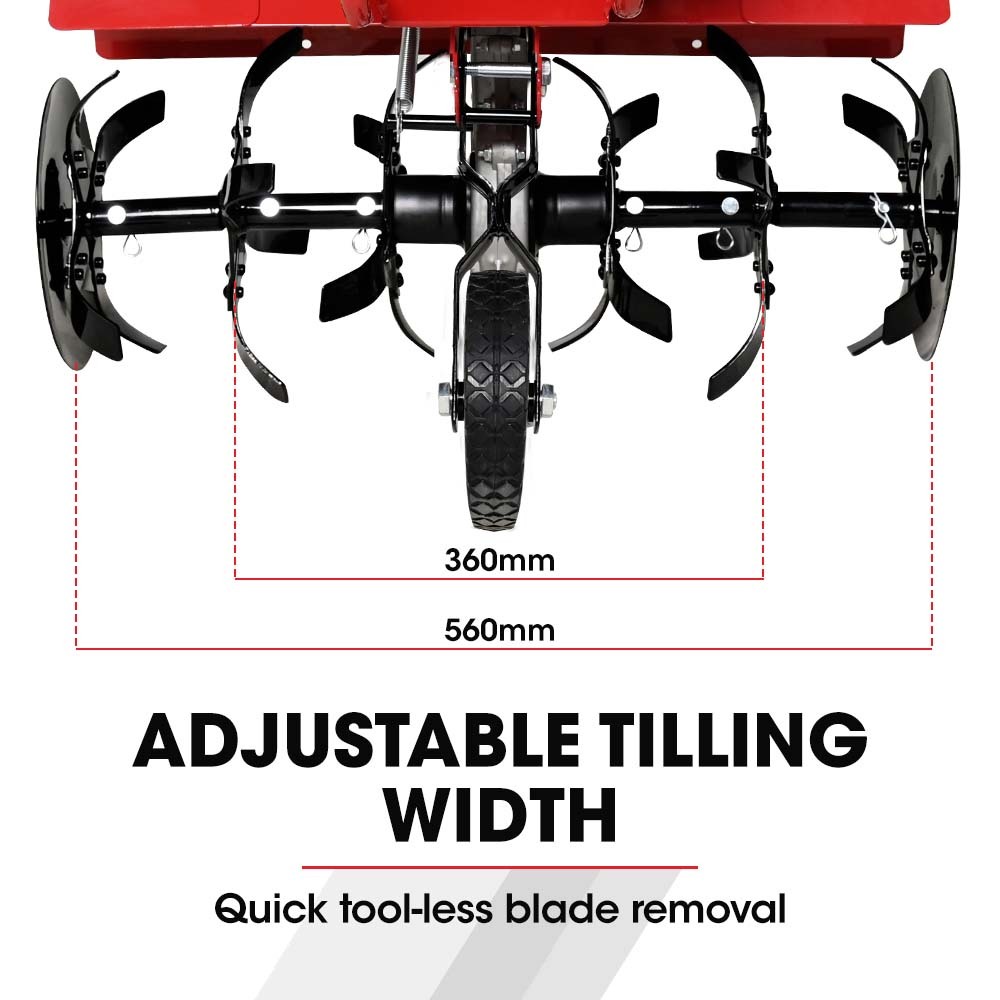 Baumr-AG 150CC Garden Tiller Cultivator Petrol Rototiller 4-Stroke Soil Power Rotary Hoe โ image 3