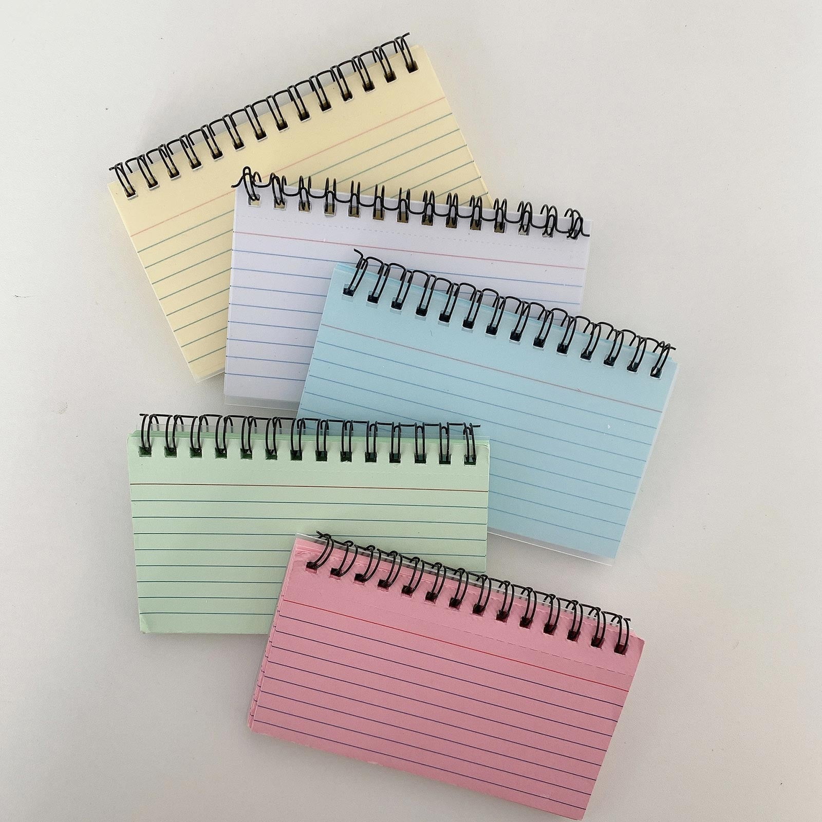 50 Pieces Multicolor Index Cards 3x5 Inches Ruled Index Cards Sprial Note Taking Paper in Multiple Colors for Schǒ-ǒl Learning Memory Recipe Memo Scratch Pad — image 6