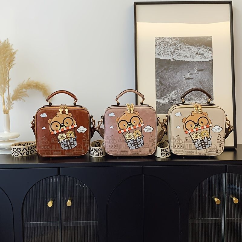 Cartoon Crossbody Bag Cute Handbag High-Quality Bag Australia Stylish Accessory - Brown - Size L — image 2