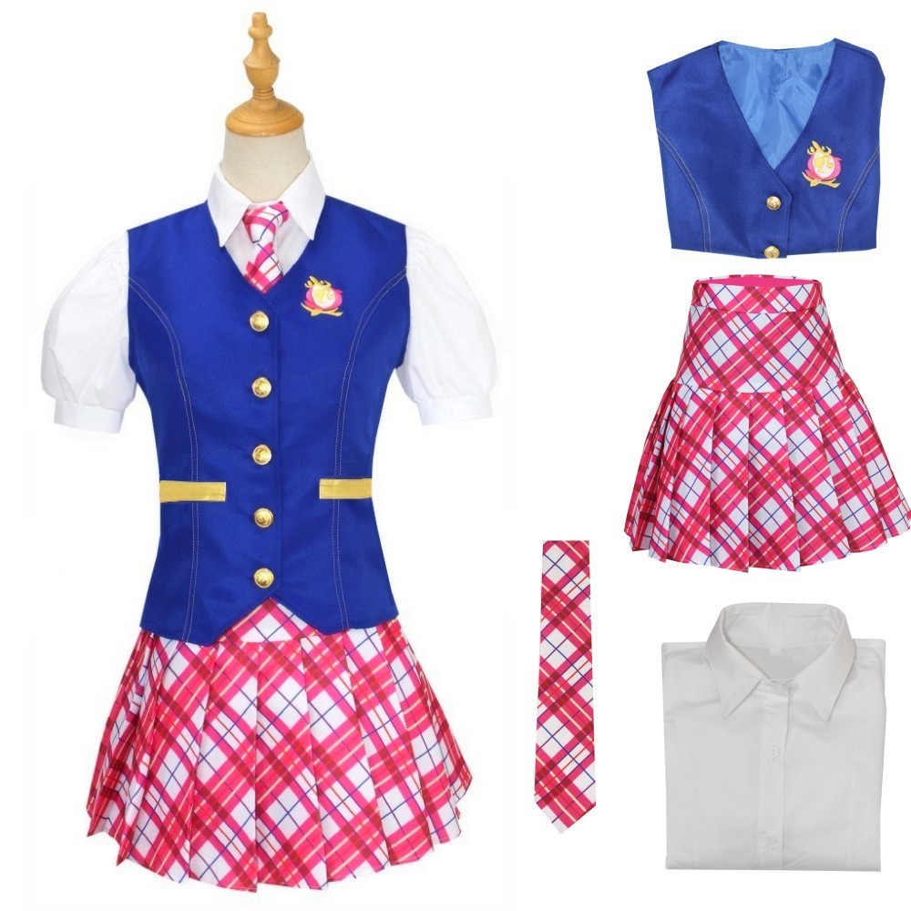 Barbie Movie Delancy Dress Four-Piece Set S Ever After High Princess Academy School Uniform Costume — image 4