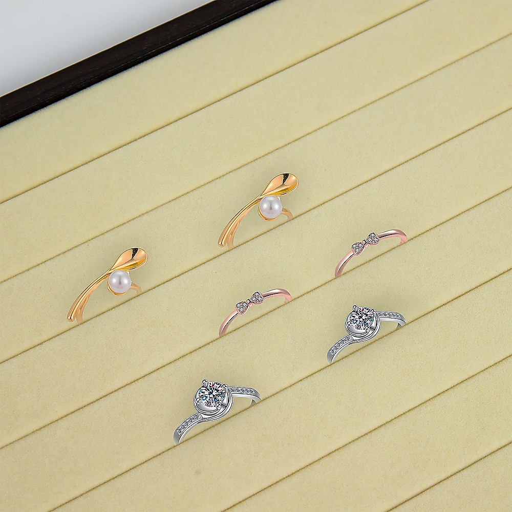 7 Slot Velvet Ring Earring Tray Storage Jewellery Display Stackable โ image 6