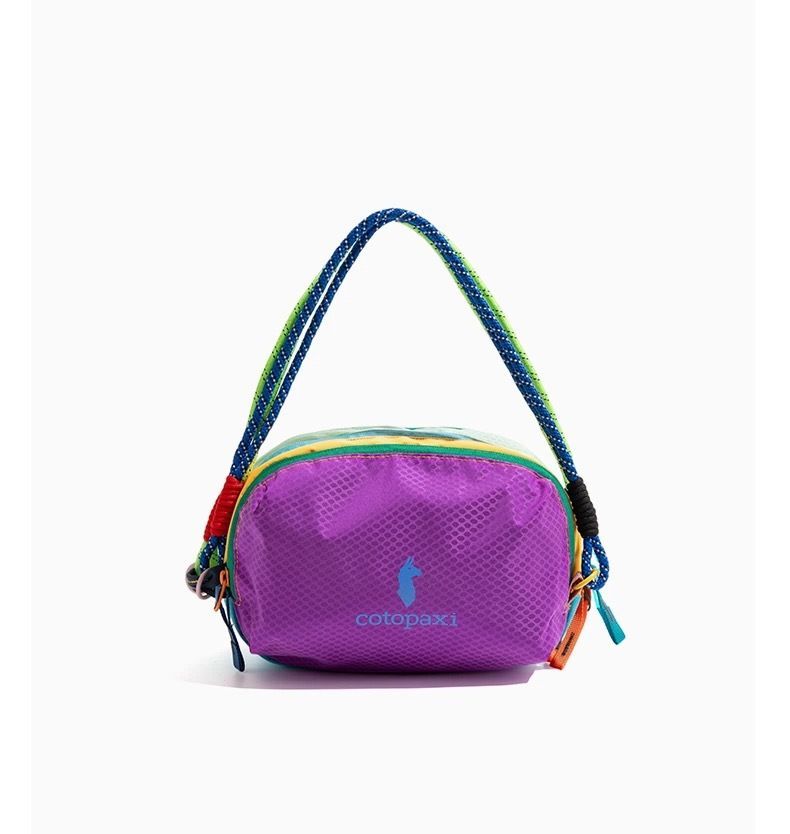 Dopamine Color-Block Cross-Body Bag Travel Bag Fashion Accessory Trendy Bag - Pink - Size routine — image 6