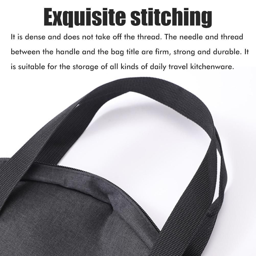 Outdoor Grill Pan Storage Bag Grilling Pan Zippered Pouch Bag for Steaks Grilled Pan Outdoor Camping Picnic Cookware Storage Bag โ image 3