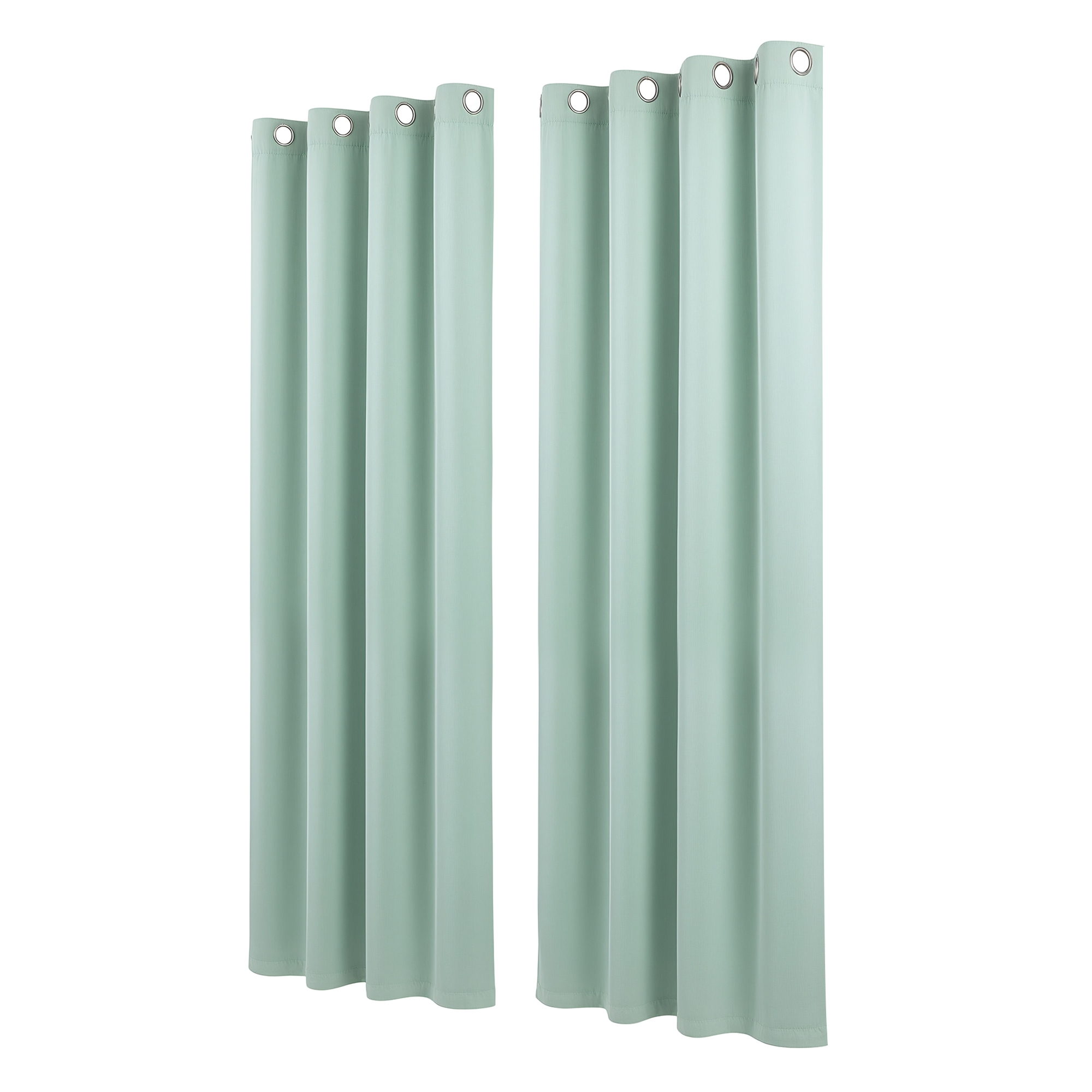 Artiss Blockout Curtains 2X 132x213cm Thermal Insulated Eyelet Drapes Green โ image 4