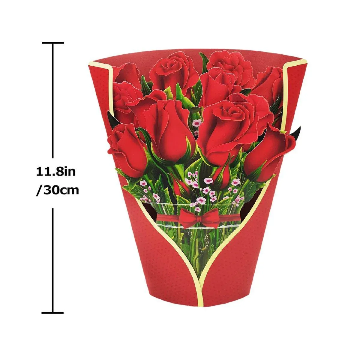 New Style 3D Pop Up Cards Paper Flower Bouquet Greeting Card for All Occasions - Poppy โ image 4