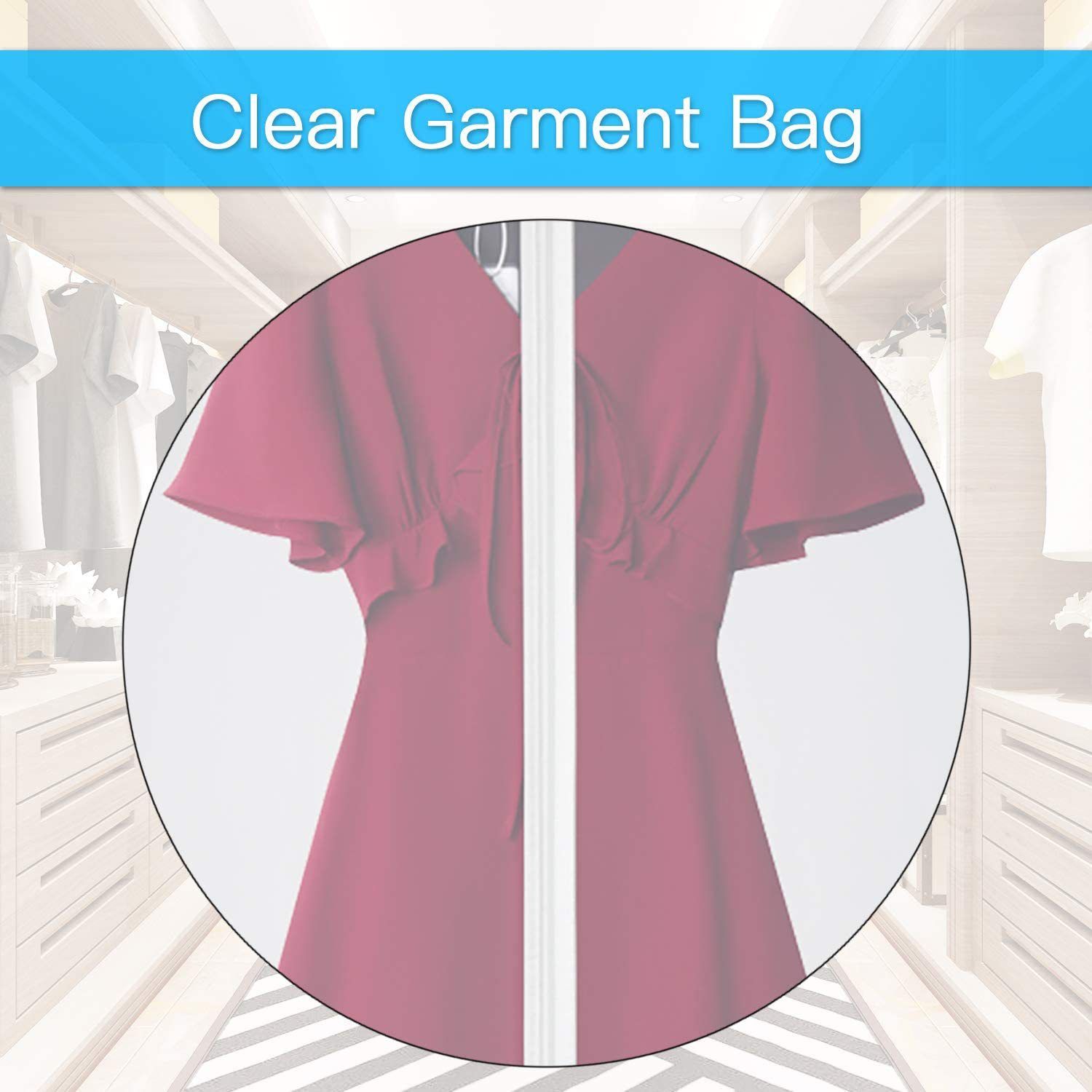 Garment Bags Dress Bag for Storage Dust-Proof Suit Protector Cover Bag with Zipper for Long Dresses, Suit Set of 10 — image 4