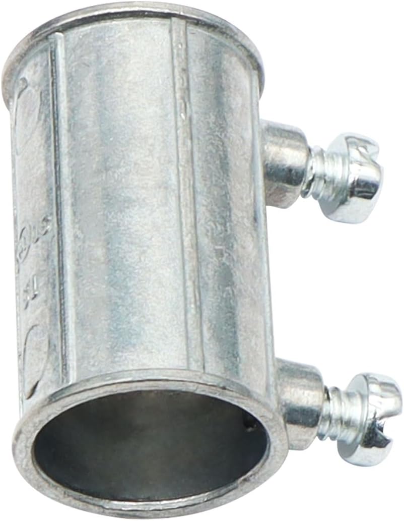 Xadnitu 30 Pieces 1/2" EMT Set Screw Type Conduit Coupling, Metallic Die-Cast Conduits Fitting for Factory, Garden Pipes Connection โ image 2