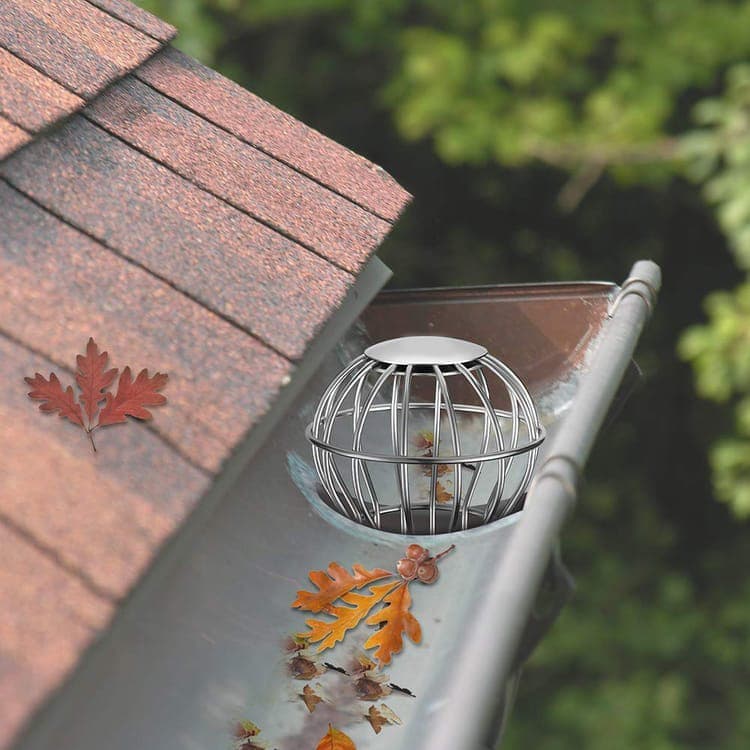 Leaf Stopper for Gutter, Ball-Shaped Drain Strainer for Roof with Large Flow Design, 68 x 92mm — image 3