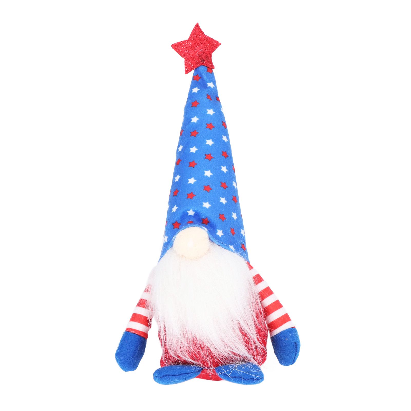 Independence Day Gnome Cute Handcrafted Beautiful Meaning Gnome Plush Decoration for Office Living Room Blue Star โ image 5