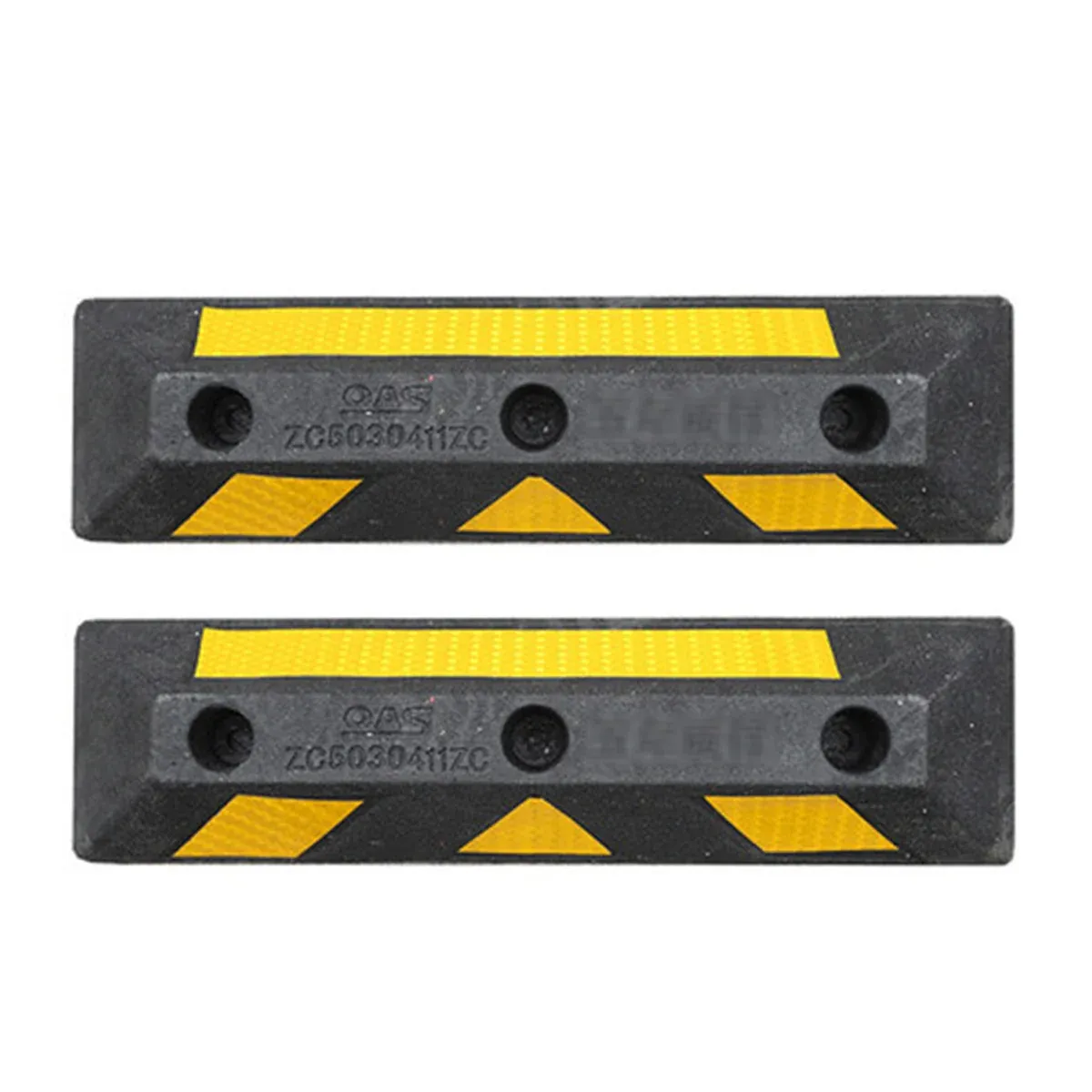 2PCS Rubber Parking Curb Wheel Stop for Driveway and Car Park — image 2