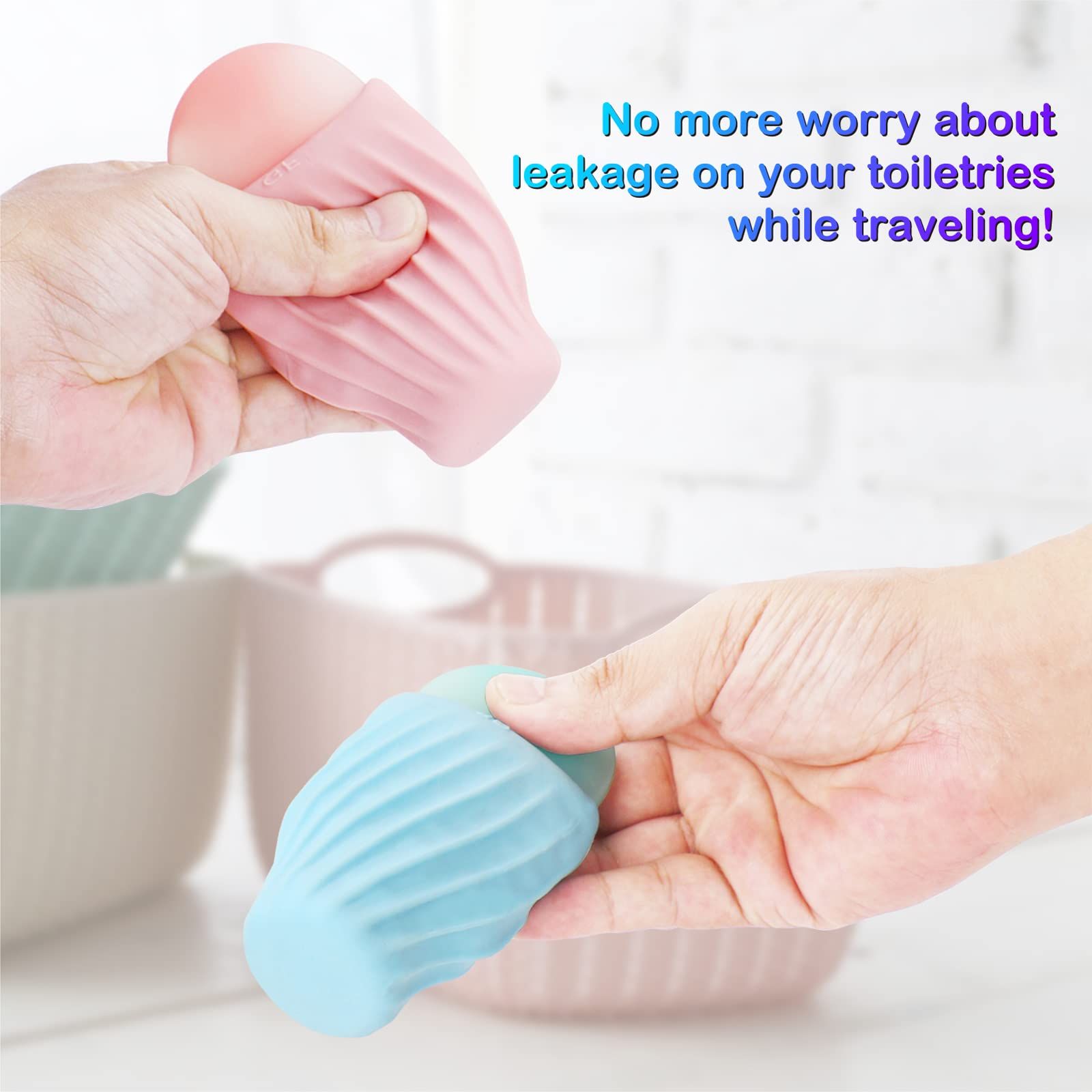 4 Pack Elastic Sleeves for Leak Proofing Travel, Leak Proof Sleeves for Travel Container in Luggage, Reusable Accessory — image 5