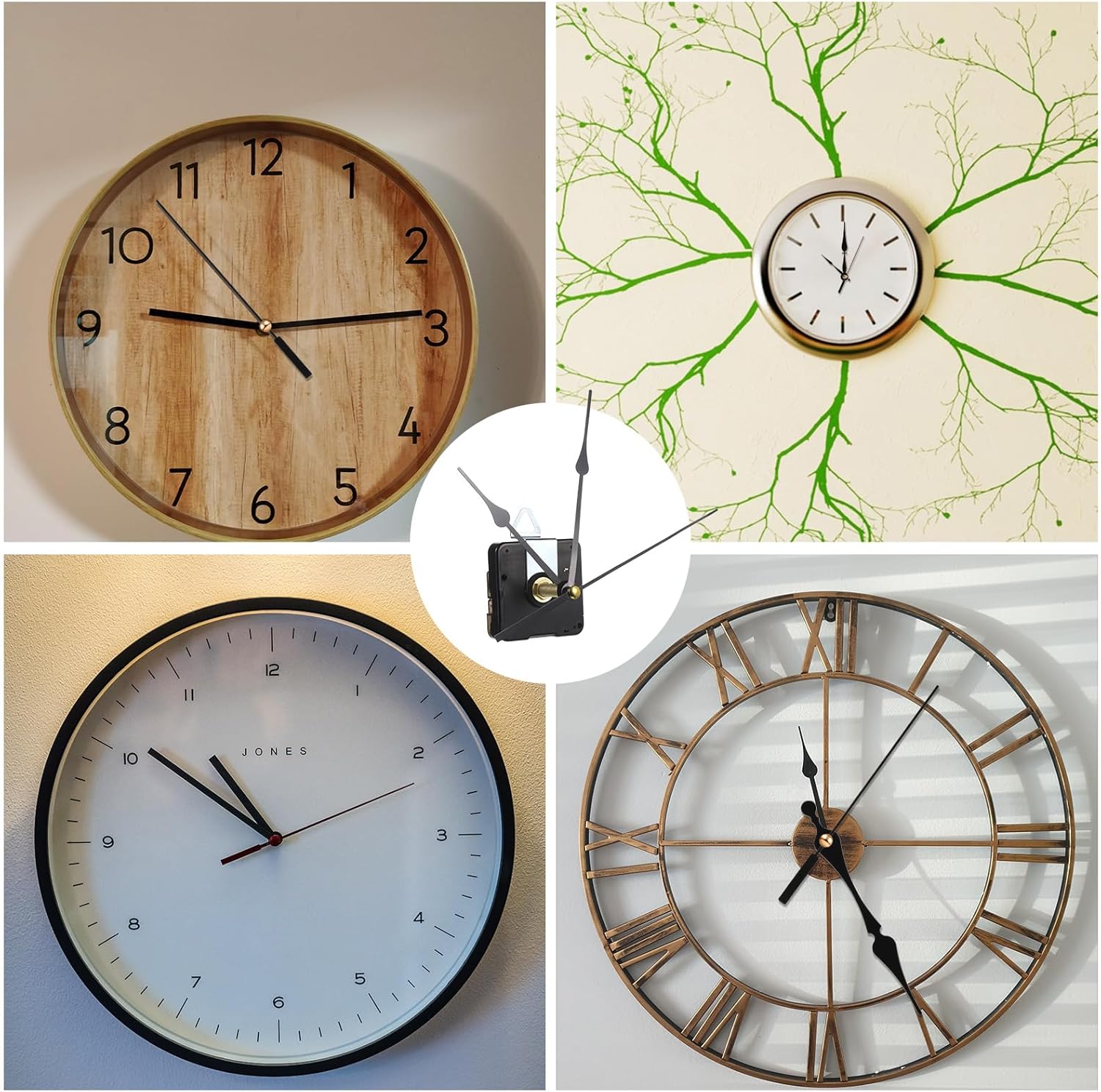 Long Shaft Clock Mechanism 31 mm Long Shaft Clock Movement Replacement, DIY Wall Clocks Movement Mechanism Clocks Repair Kit for DIY Repair with 2 Pairs — image 6