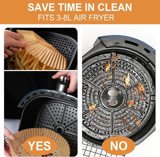 100 Airfryer Baking Pans - Round Baking Pans 23cm - Food Safe - BPA Free - Non-Stick Airfryer Pans - Easy to Clean - Suitable for Airfryers from 3-8 litres — image 3