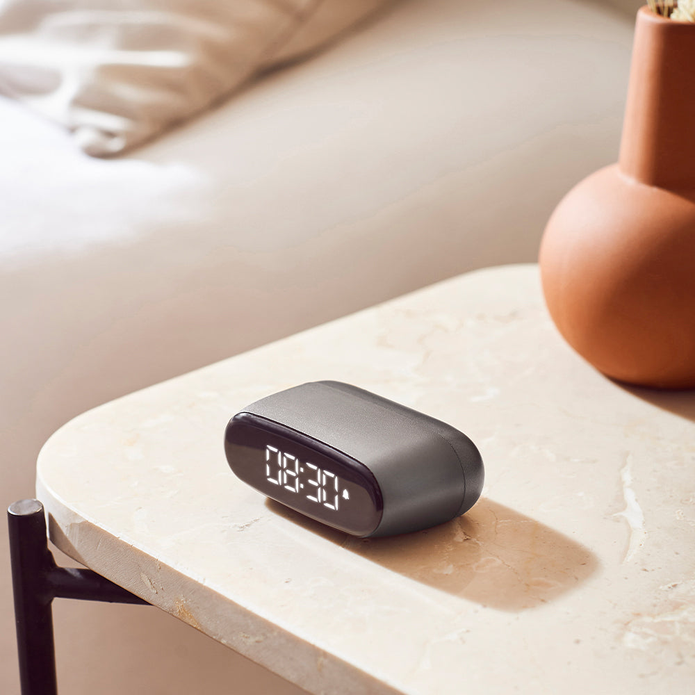 Lexon Minut Mini Alarm Clock - Gunmetal — image 4