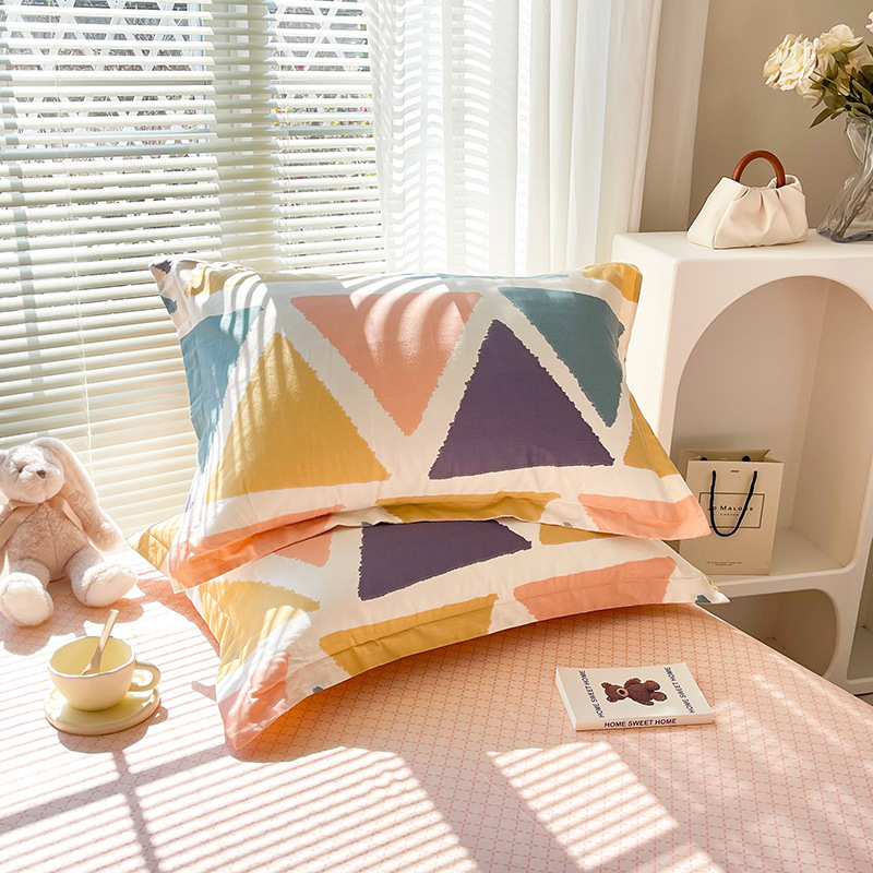 Stroll Through Time 100% Cotton Pillowcase Set (Pack of 2) - Breathable Standard Size 48 × 74cm Pure Cotton Pillow Covers
