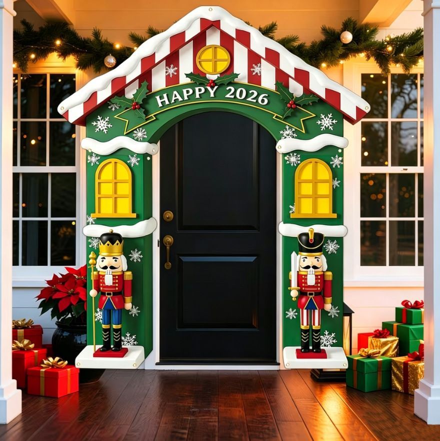 Christmas Decoration 2D Flat Banner Merry Christmas Archway Front Porch Decor - 07 - Size 180-200CM โ image 5